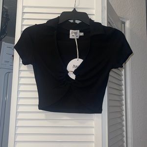 Princess polly black crop top